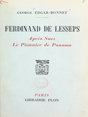 cover image of Ferdinand de Lesseps